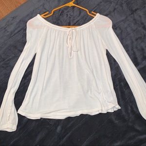 Off the shoulder cream top